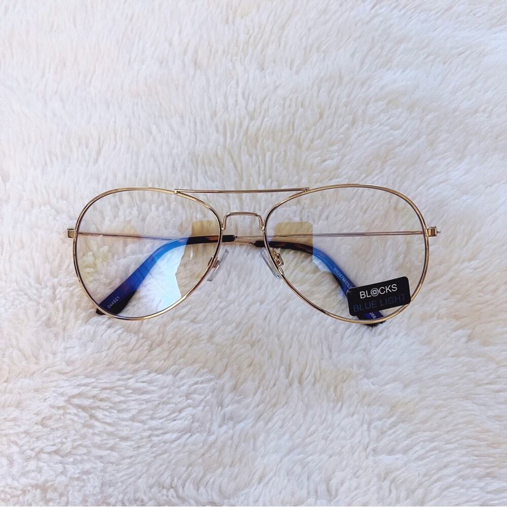 Noelle Gold Blue Light Glasses - Picture 6 of 12